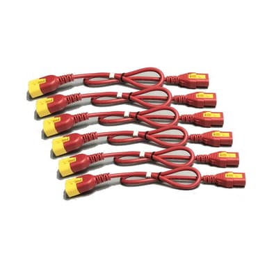 APC Power Cord Kit 6 ea Locking C13 to C14 1.2m Red