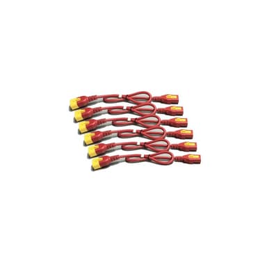 APC Power Cord Kit 6 ea Locking C13 to C14 1.2m Red