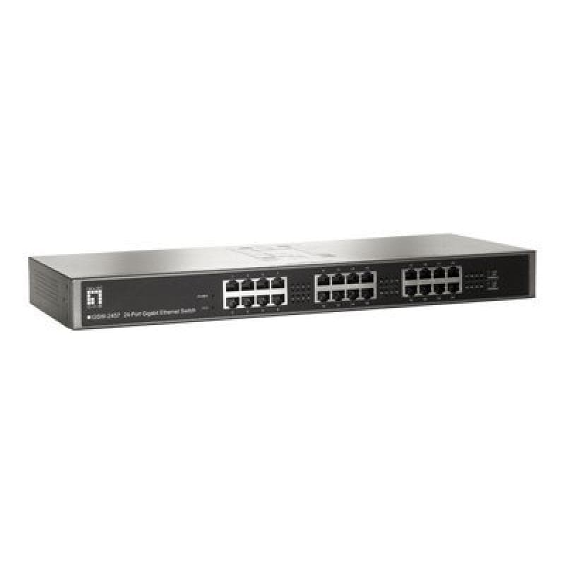 LEVEL ONE LevelOne - GSW-2457 24-Port 19″ Unmanaged Gbit Ethernet Switch