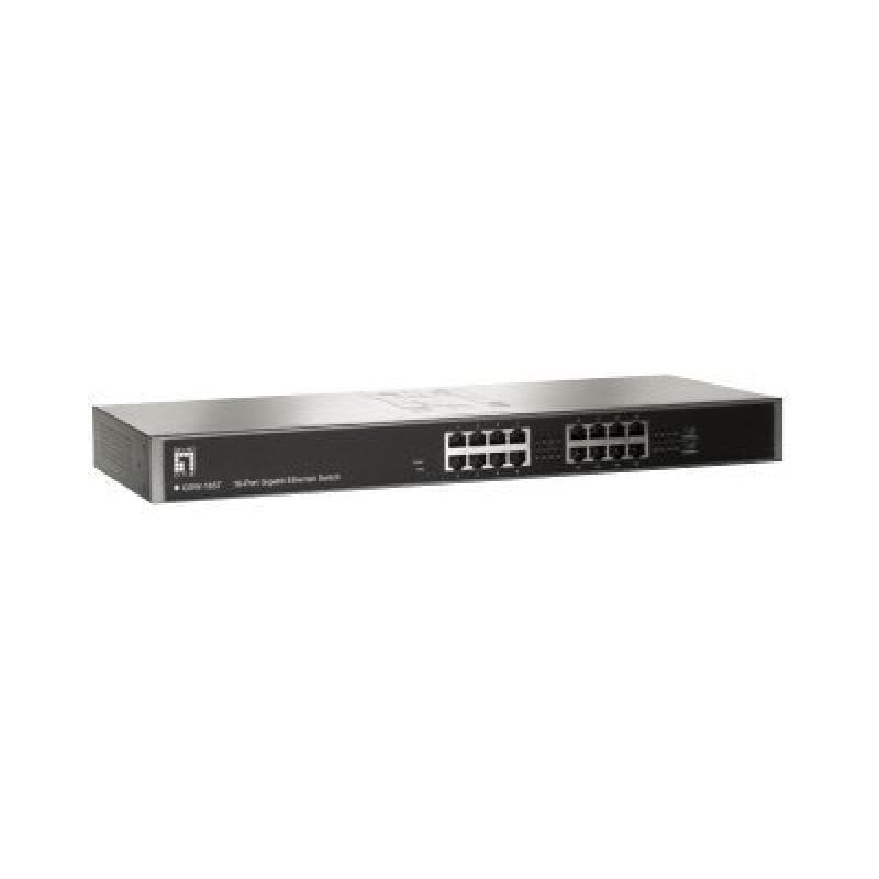 LEVEL ONE LevelOne - GSW-1657 16-Port 19″″ Unmanaged Gbit Ethernet Switch