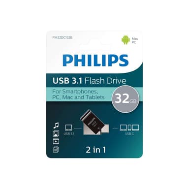 PHILIPS 2 in 1 Black 32GB