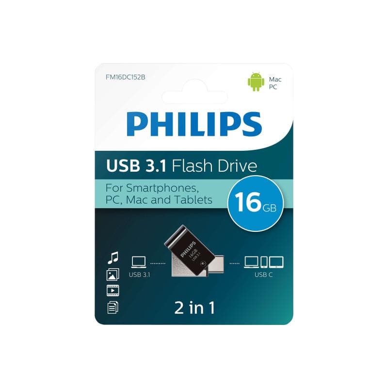 PHILIPS 2 in 1 Black 16GB
