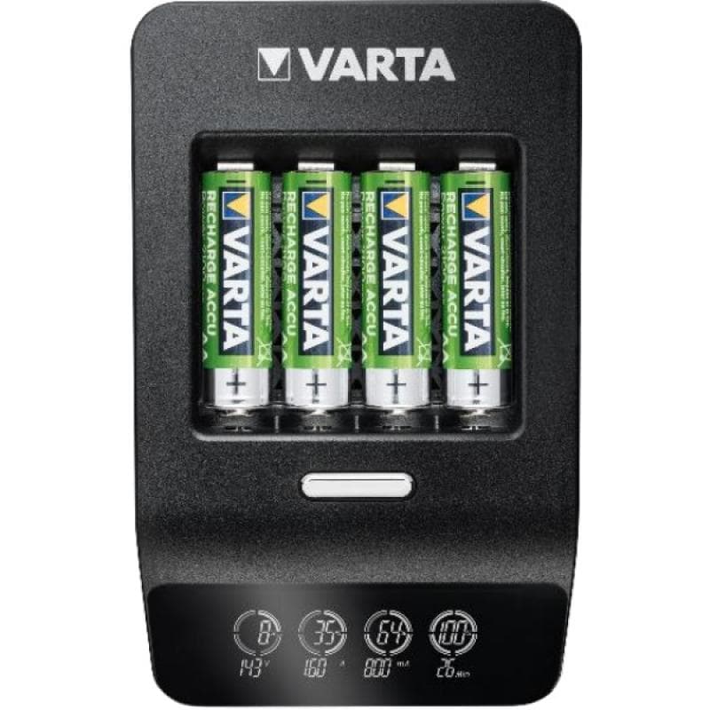 VARTA LCD Ultra Fast Charger+ inkl. 4 Akkus 2100 mAh AA + 12V