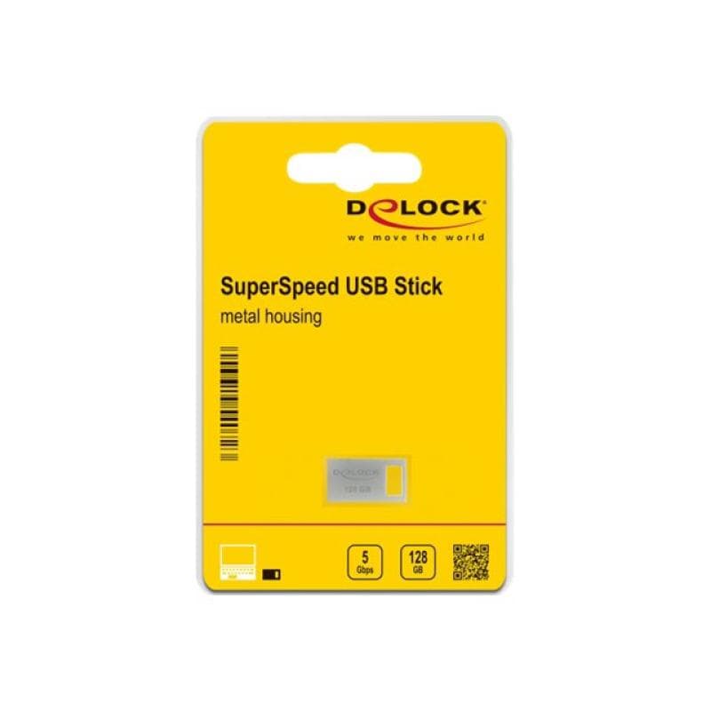 DELOCK USB 3.2 Gen 1 Speicherstick 128 GB - Metallgehäuse