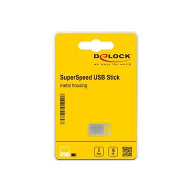 DELOCK USB 3.2 Gen 1 Speicherstick 16 GB - Metallgehäuse