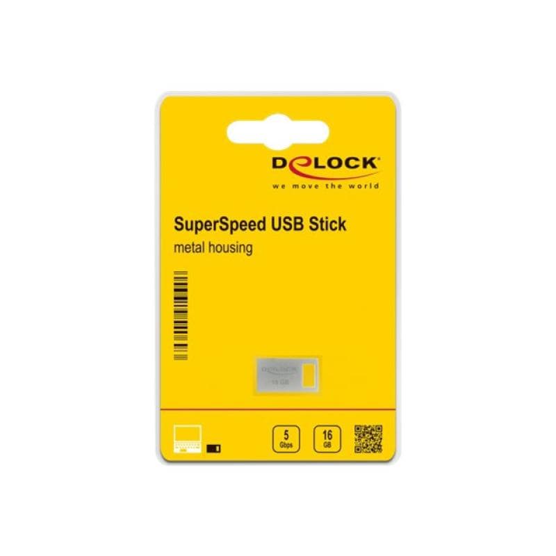 DELOCK USB 3.2 Gen 1 Speicherstick 16 GB - Metallgehäuse