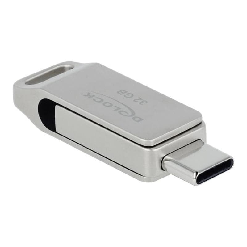 DELOCK USB 3.2 Gen 1 USB-CT + Typ-A Speicherstick 32 GB - Metallgehäuse