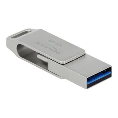DELOCK USB 3.2 Gen 1 USB-CT + Typ-A Speicherstick 128 GB - Metallgehäuse