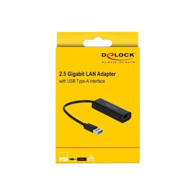 DELOCK Adapter USB Typ-A Stecker zu 2,5 Gigabit LAN