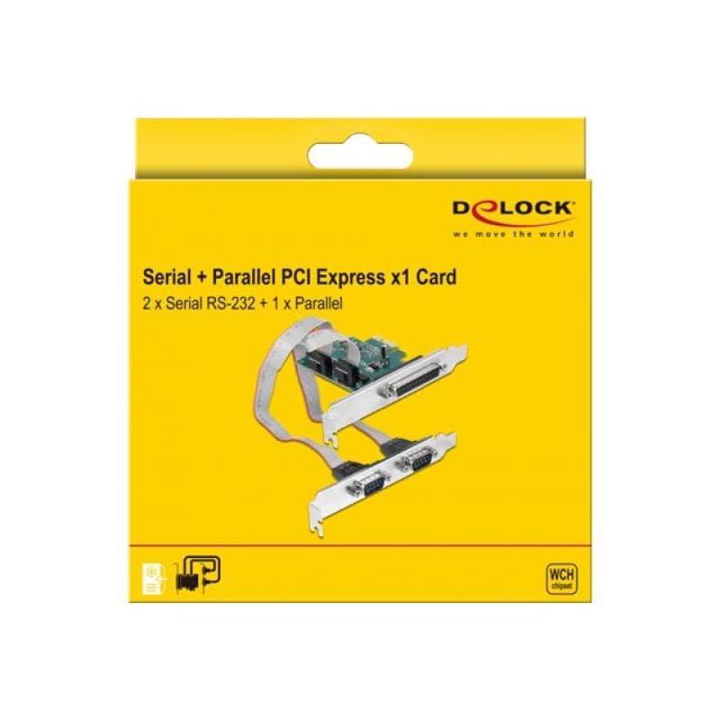 DELOCK PCI Express Karte zu 2 x Seriell RS-232 + 1 x Parallel IEEE1284