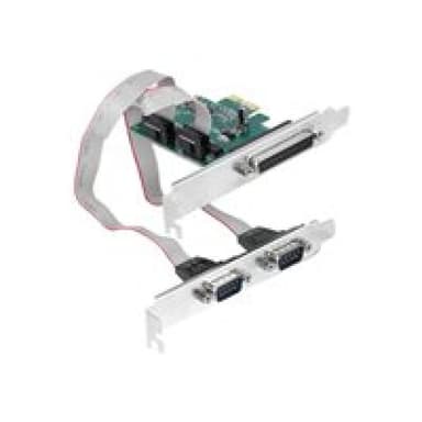 DELOCK PCI Express Karte zu 2 x Seriell RS-232 + 1 x Parallel IEEE1284
