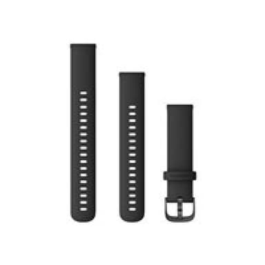GARMIN Ersatzarmband 18mm Silikon Schwarz/Schiefergrau (010-12932-01)