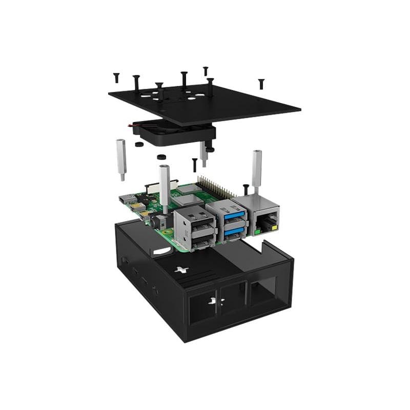RAIDSONIC Schutzgehäuse IcyBox Schutzgehäuse für Raspberry Pi 4 extern retail