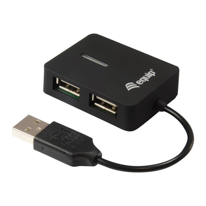EQUIP USB-Hub 4Port Reise-USB Hub, schwarz