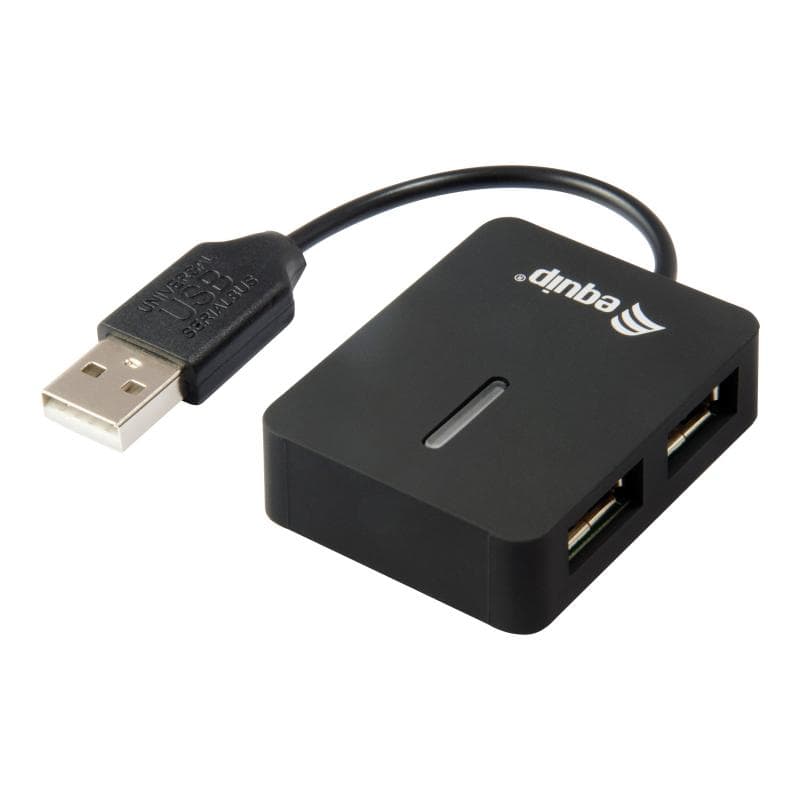 EQUIP USB-Hub 4Port Reise-USB Hub, schwarz