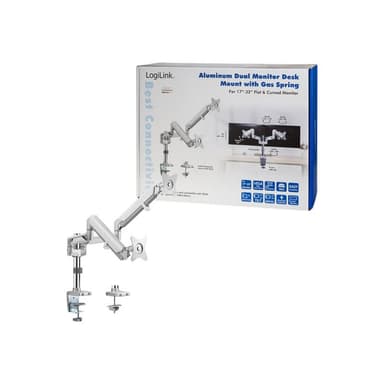 LOGILINK TIS 17″-32″ 2TFT 3Gelenke silb. Max. 9KG Gasdr.fed.