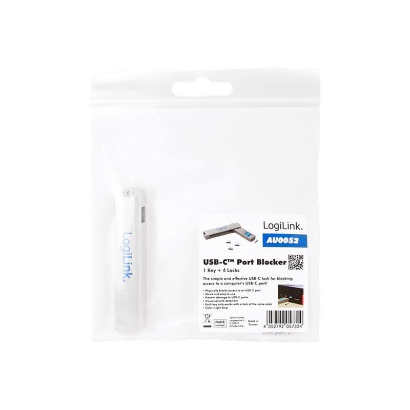 LOGILINK USB-c-Port Schloss (1X Schlüssel & 4X Schlösser)