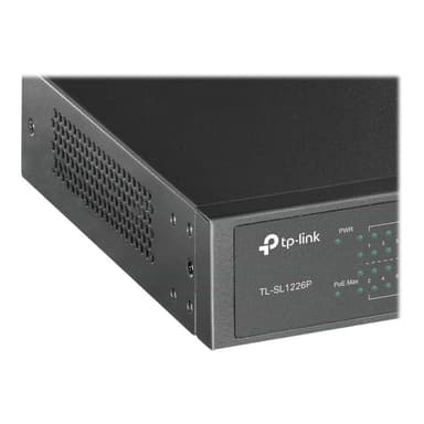 TP-LINK 24-Port 10/100 Mbps + 2-Port Gigabit Rackmount Switch with 24-Port PoE+