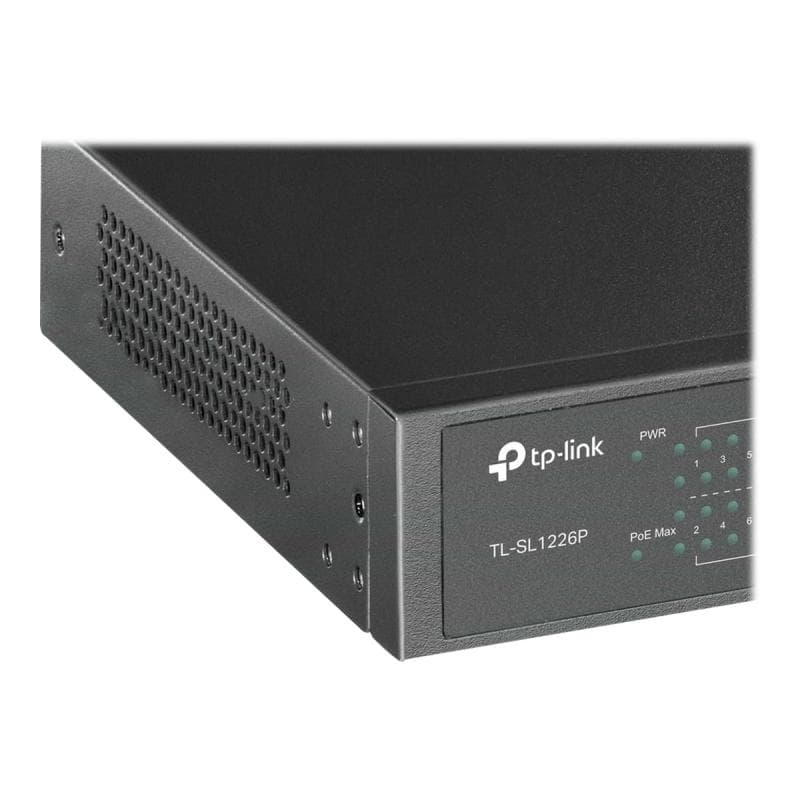 TP-LINK 24-Port 10/100 Mbps + 2-Port Gigabit Rackmount Switch with 24-Port PoE+