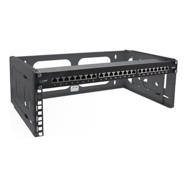 INLINE Schrank - geeignet für Wandmontage - RAL 9005, Deep Black - 4U - 48,3 cm (