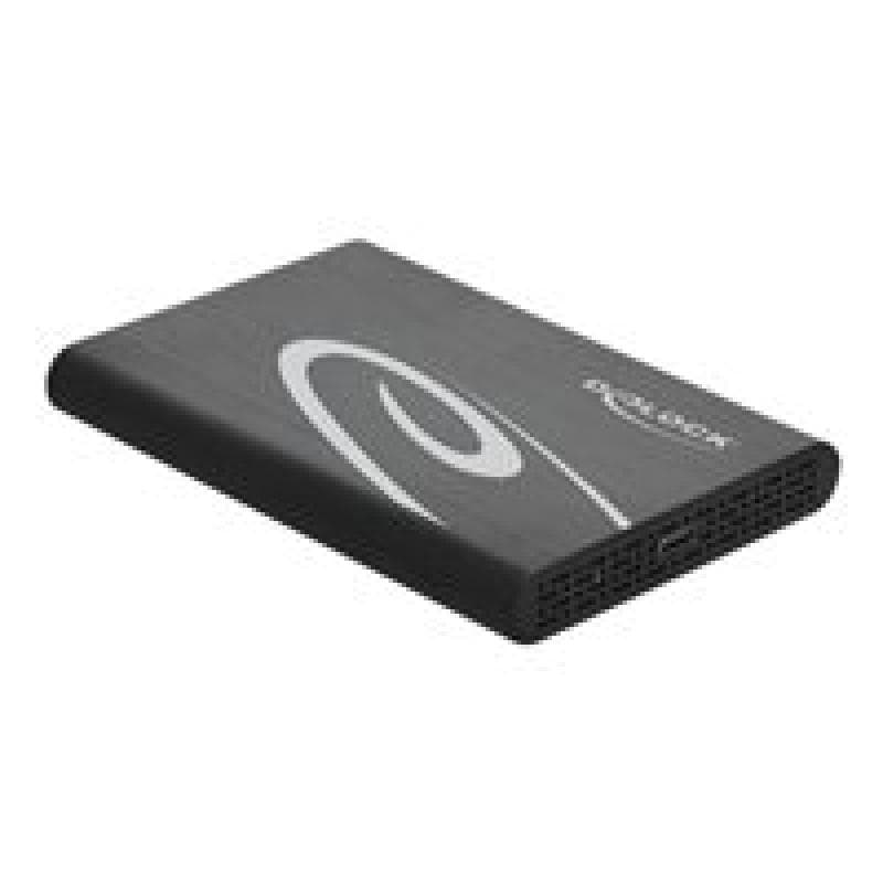 DELOCK Externes Gehäuse für 2.5? SATA HDD / SSD mit SuperSpeed USB 10 Gbps (USB 3.1 Gen 2) (42610)