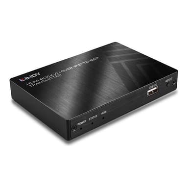 LINDY KVM over IP Extender, Transmitter Erweitert HDMI 4K30, USB HID und IR über ein IP-Netzwerk (38