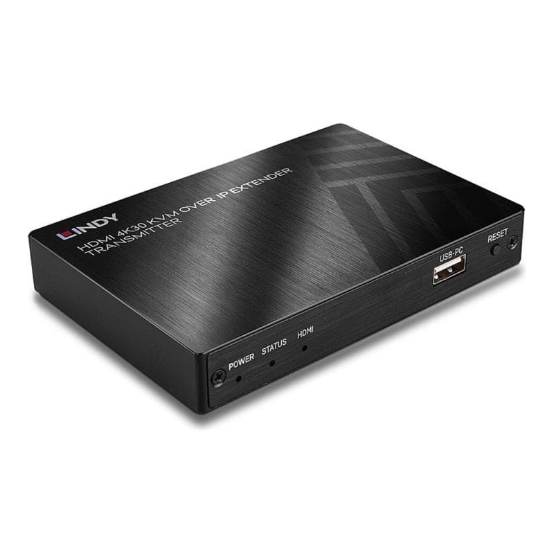 LINDY KVM over IP Extender, Transmitter Erweitert HDMI 4K30, USB HID und IR über ein IP-Netzwerk (38