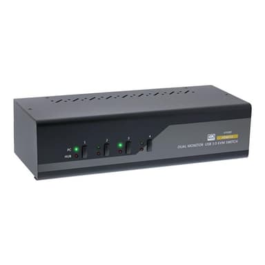 INLINE KVM Desktop Switch - 4-fach - Dual Monitor - HDMI - 4K - USB 3.0 - Audio (62654I)