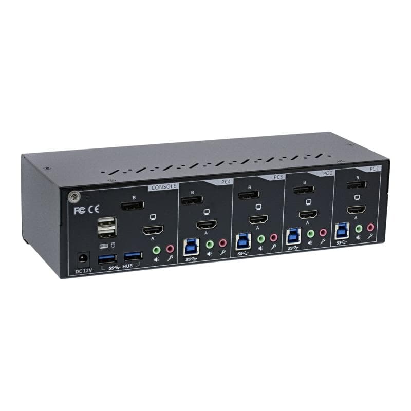 INLINE 62644I - KVM-/Audio-/USB-Switch - 4 x KVM/Audio/USB - 1 lokaler Benutzer - D
