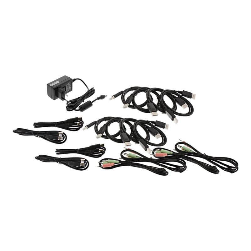 INLINE KVM Desktop Switch - 4-fach - Dual-Monitor DisplayPort 1.2 - 4K - USB 3.0 - Audio (
