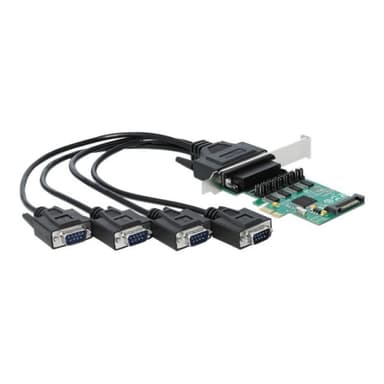 DELOCK PCI Express Karte zu 4 x Seriell RS-232 mit Spannungsversorgung (89938)