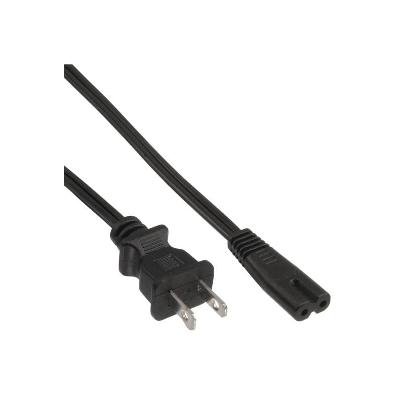 INLINE Stromkabel - NEMA 1-15 (S) bis IEC 60320 C7 2,5 A - 1,8m - Schwarz - Japan