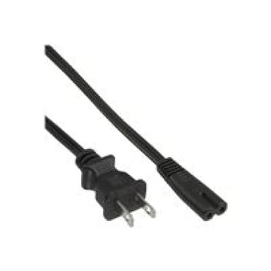 INLINE Stromkabel - NEMA 1-15 (S) bis IEC 60320 C7 2,5 A - 1,8m - Schwarz - Japan