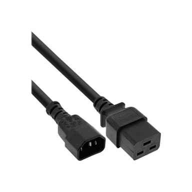 INLINE - Stromkabel - IEC 60320 C14 bis IEC 60320 C19 - 10 A - 50 cm - Schwarz