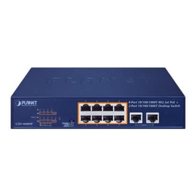 PLANET TECHNOLOGY GSD-1008HP ungemanaged Gigabit Ethernet (10/100/1000) Energie Über Ethernet
