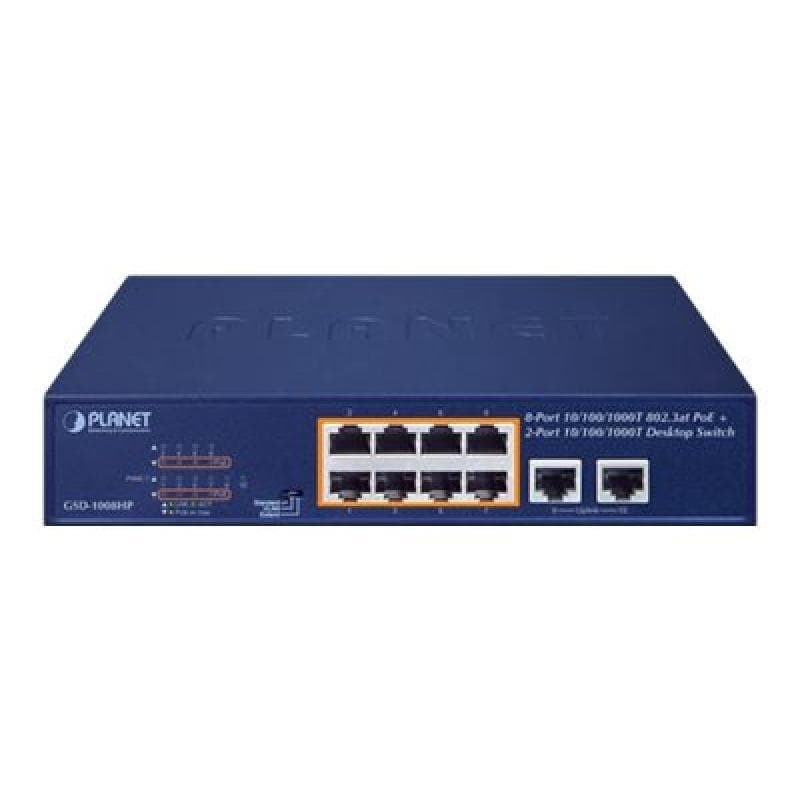 PLANET TECHNOLOGY GSD-1008HP ungemanaged Gigabit Ethernet (10/100/1000) Energie Über Ethernet