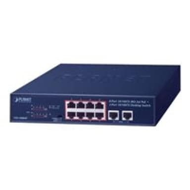 PLANET TECHNOLOGY FSD-1008HP ungemanaged Fast Ethernet (10/100) Energie Über Ethernet (PoE) U