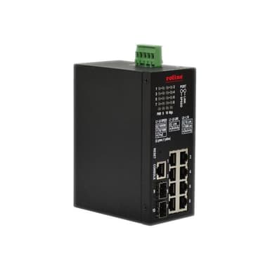 ROLINE Industrial Gigabit Switch, 10 Ports (8x RJ45 + 2x SFP), PoE+, Smart Managed (21.13.1137)