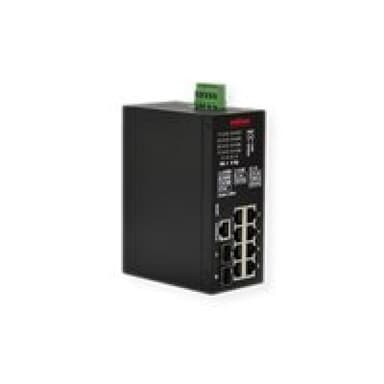 ROLINE Industrial Gigabit Switch, 10 Ports (8x RJ45 + 2x SFP), PoE+, Smart Managed (21.13.1137)