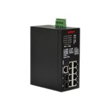 ROLINE Industrial Gigabit Switch, 10 Ports (8x RJ45 + 2x SFP), PoE+, Smart Managed (21.13.1137)