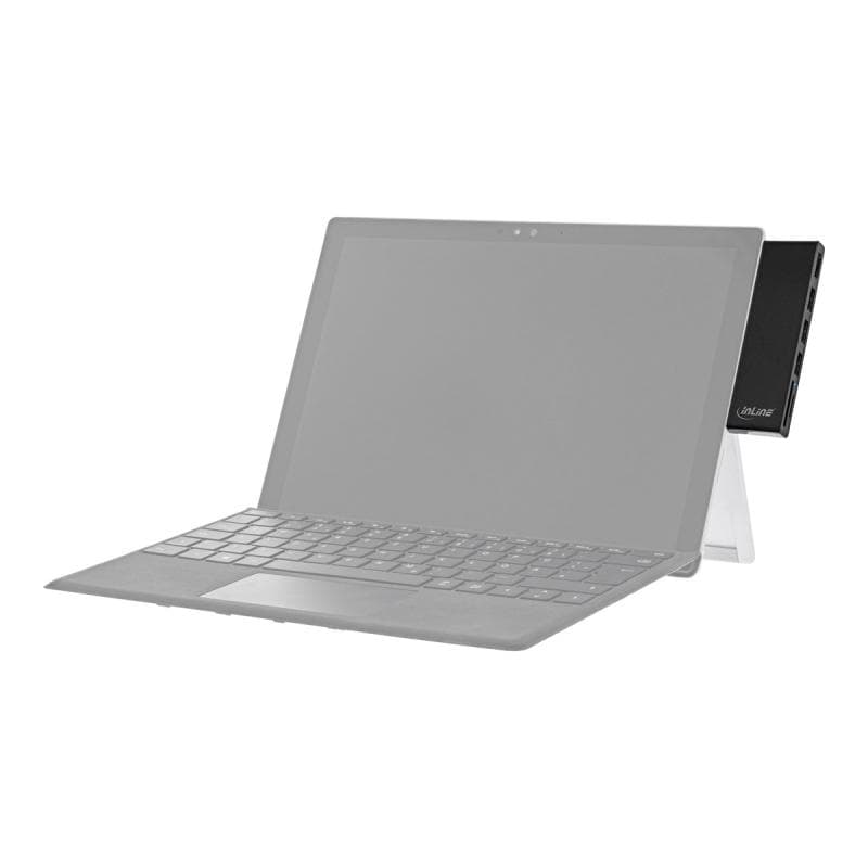 INLINE MultiHub, Surface Pro 4/5/6, 3-Port USB 3.2 Typ-A Buchse, HDMI 4K
