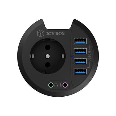 RAIDSONIC ICY BOX IB-HUB1430 - Hub - 4 x SuperSpeed USB3.0 - für Unterputzmontage geeignet (IB-HUB14