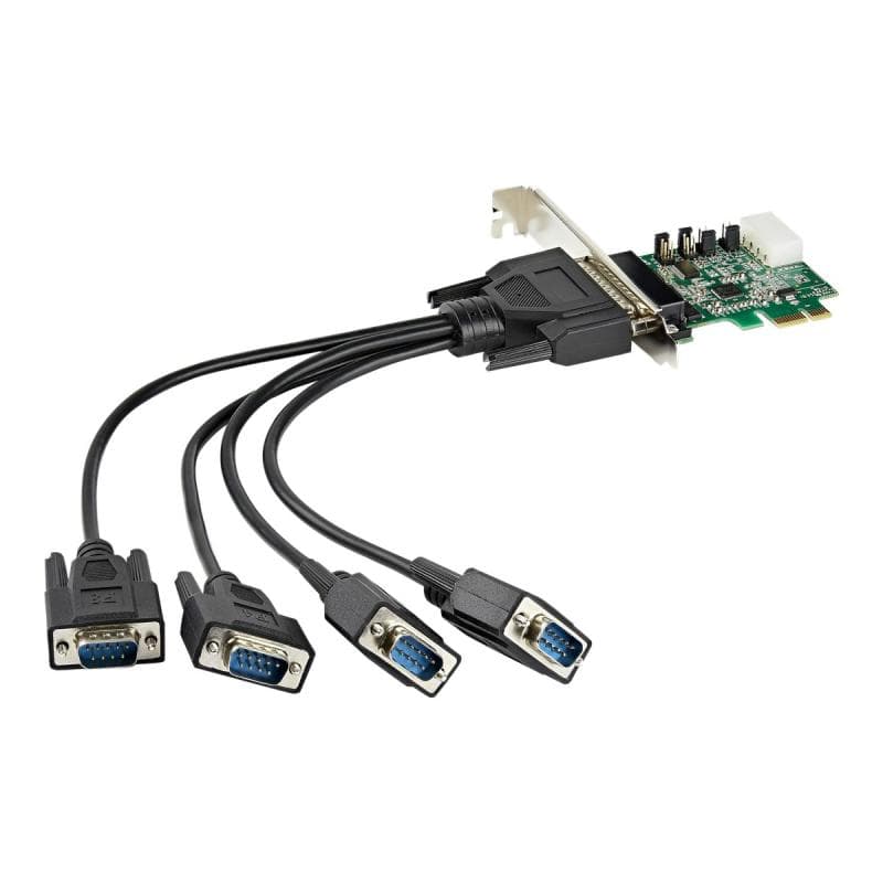 STARTECH.COM 4 Port PCI Express serielle Schnittstellenkarte - 16950 UART - 256-Byte-FIFO-Cache - Ad
