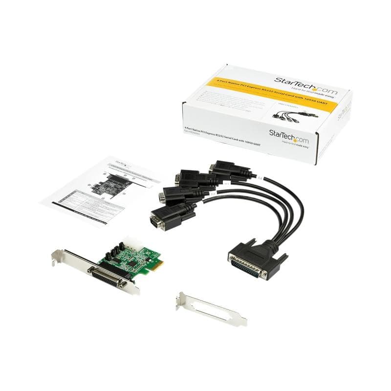 STARTECH.COM 4 Port PCI Express serielle Schnittstellenkarte - 16950 UART - 256-Byte-FIFO-Cache - Ad