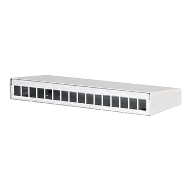 METZ CONNECT Keystone AP-Gehäuse 16 Port rws RAL9010