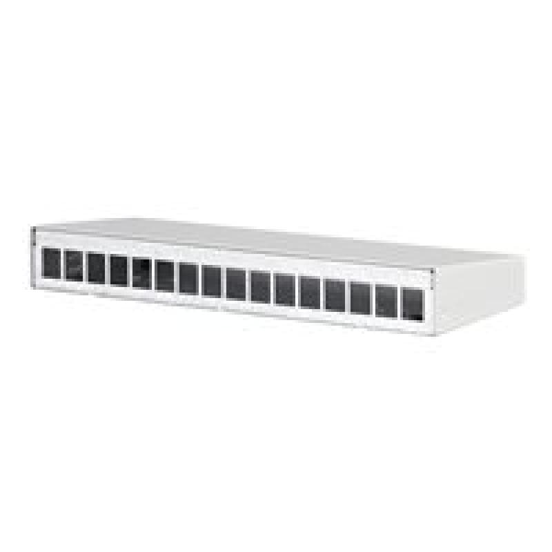 METZ CONNECT Keystone AP-Gehäuse 16 Port rws RAL9010