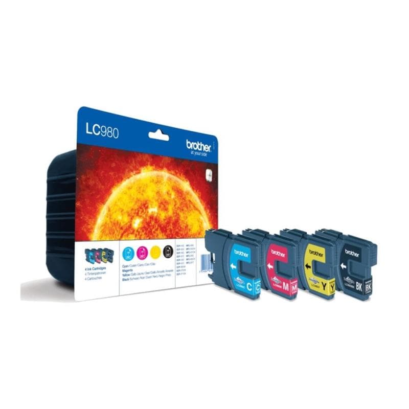 BROTHER LC980VALBP 4er Pack Schwarz, Gelb, Cyan, Magenta Tintenpatrone