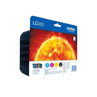 BROTHER LC980VALBP 4er Pack Schwarz, Gelb, Cyan, Magenta Tintenpatrone