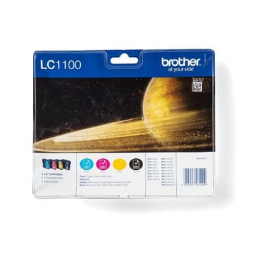 BROTHER LC1100 Value Pack 4er Pack Schwarz, Gelb, Cyan, Magenta Tintenpatrone