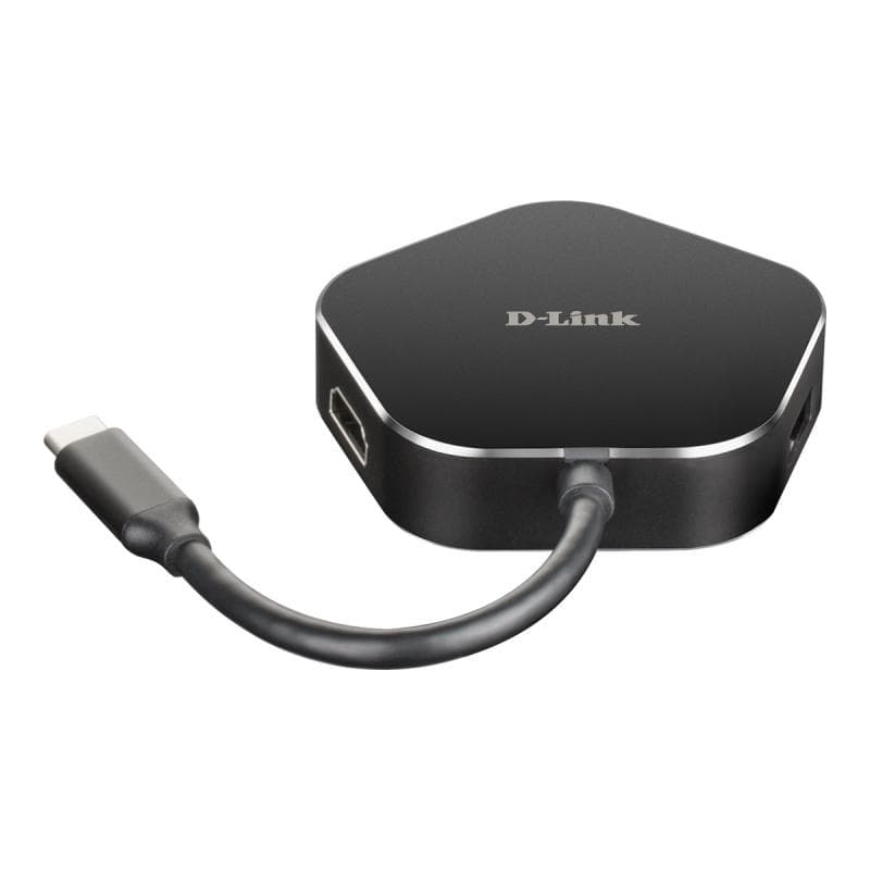 D-LINK USB-C 4-Port USB 3.0 Hub mit HDMI und USB-C Ladeanschluss
